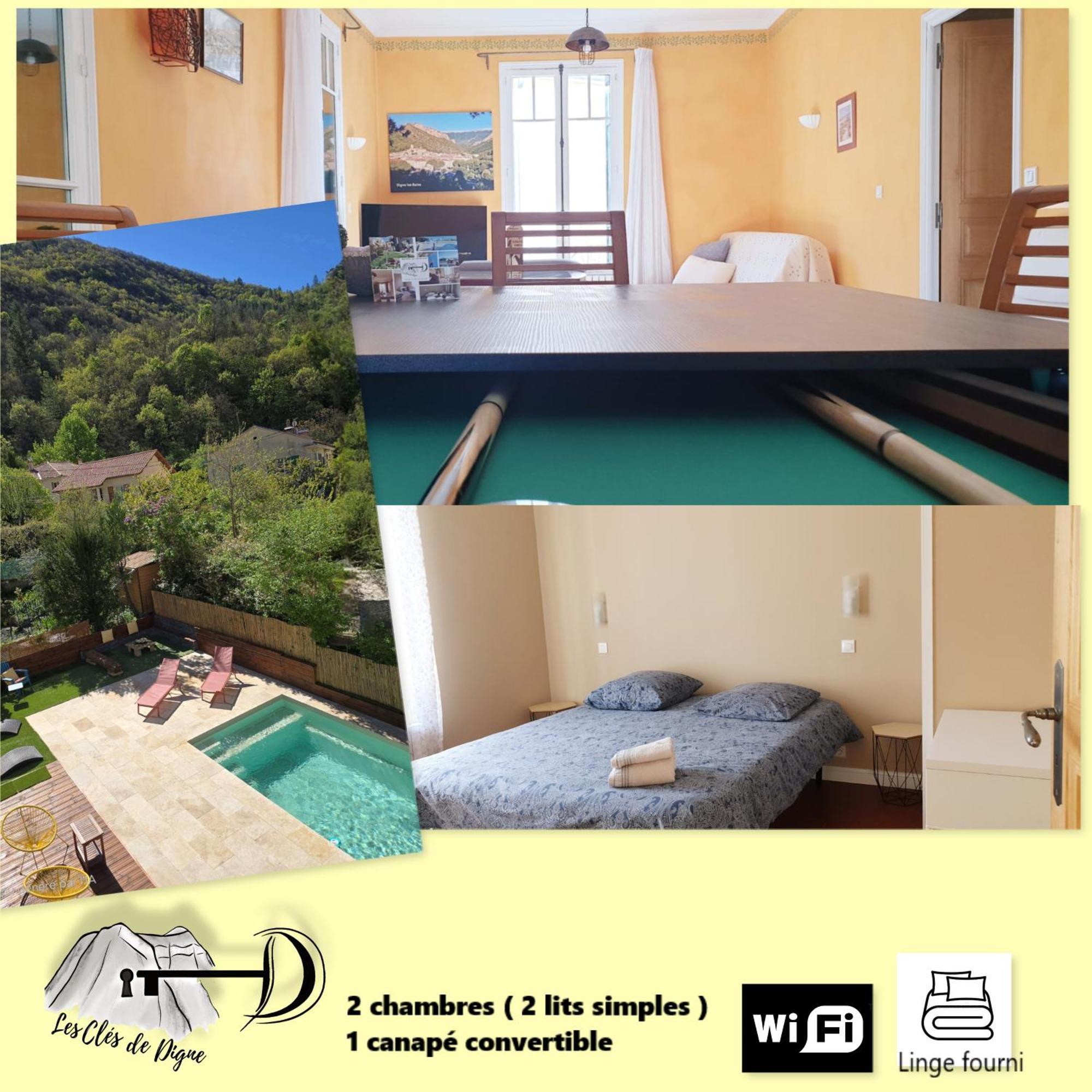 Spacieux T3 Avec Piscine Digne-les-Bains Ngoại thất bức ảnh